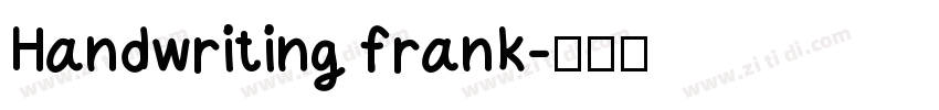 Handwriting frank字体转换